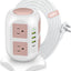 Regleta alimentación oro rosa con 8 enchufes y 4 USB 10pies