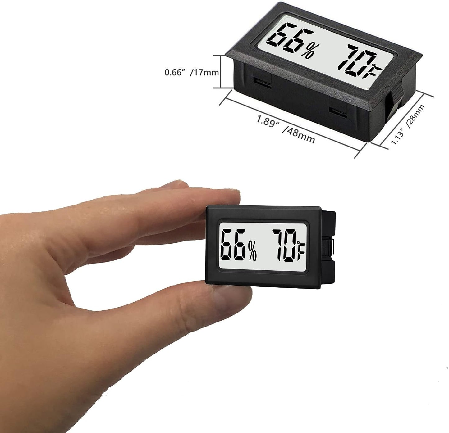 12 Mini Termómetro Higrómetro Digital para Hogar y Tarros