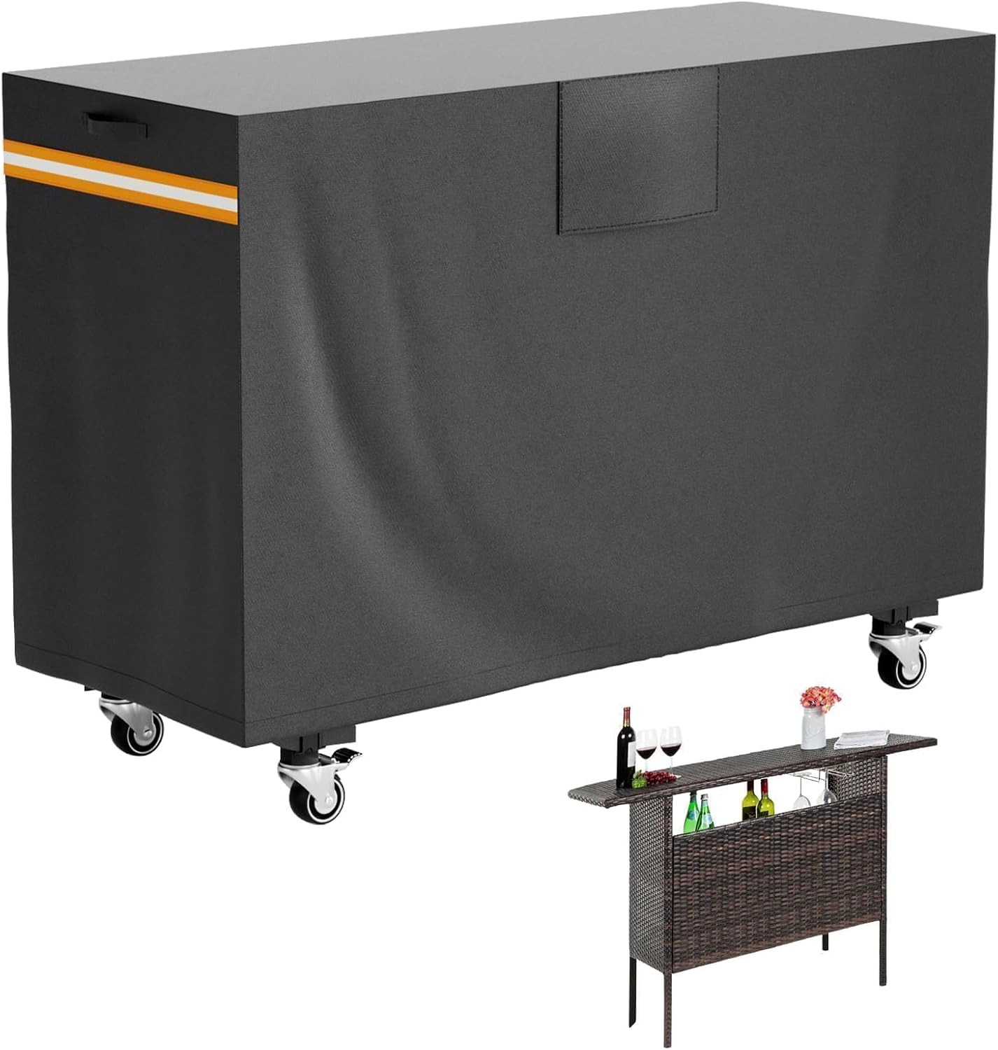 Cubierta protectora para mesa bar exterior 72x29x44pulg