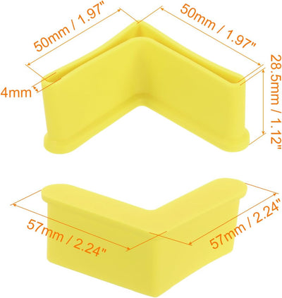 10 Almohadillas L 2x2pulg Protectores Patas Muebles Amarillo