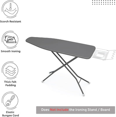 Funda tabla planchar 54x15pulg acolchado 4mm resistente calor
