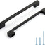 24 Tiradores Negro Gabinete Cocina 7-1/2pulg Base Ancha