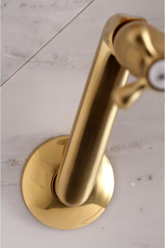 Grifo bañera con ducha de mano latón cepillado