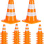 30 Pzas Conos Naranja 1pulg Bloqueo Carretera