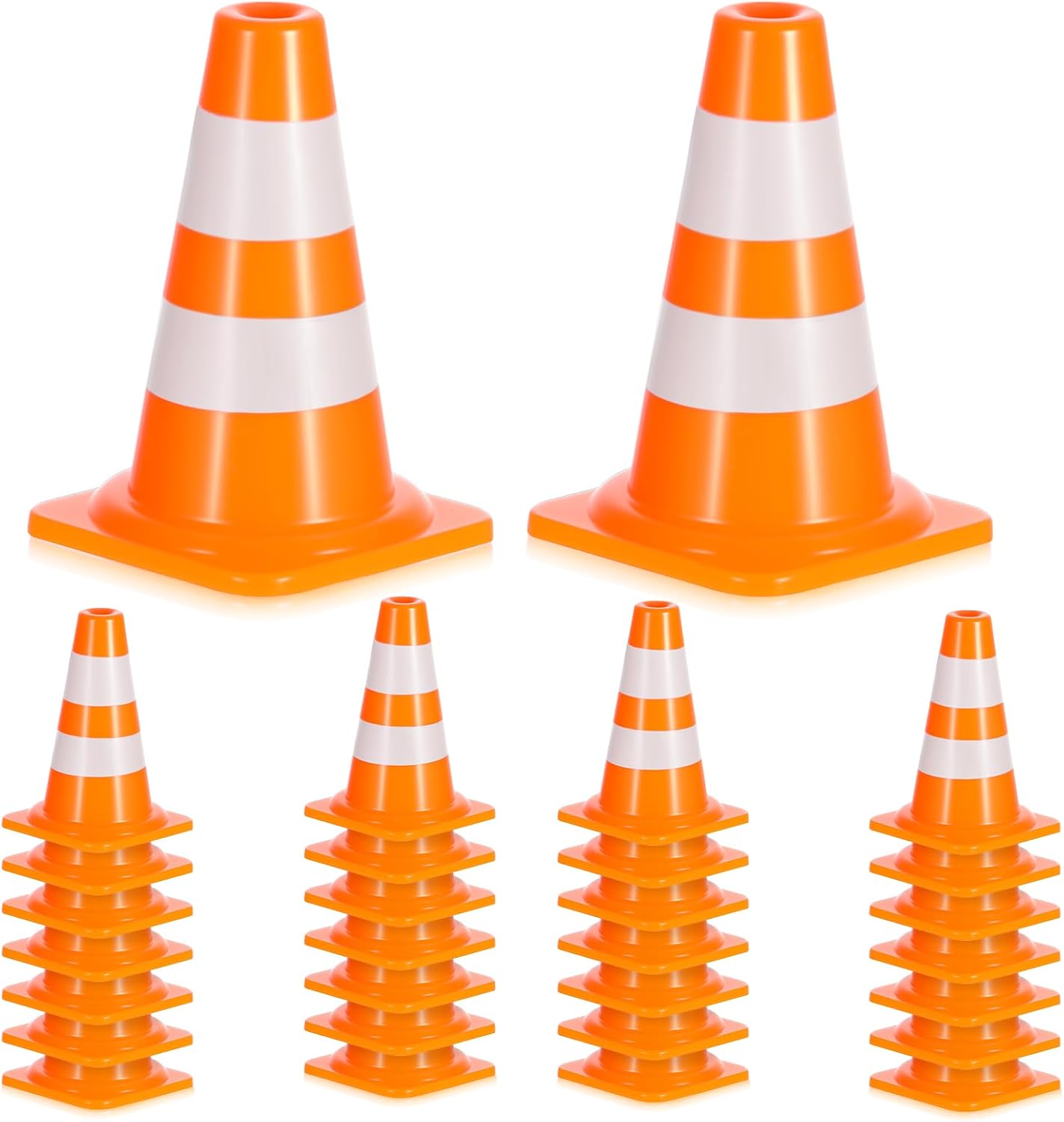 30 Pzas Conos Naranja 1pulg Bloqueo Carretera