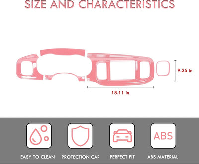 Bisel ABS rosa para Dodge Charger 2015-26 set 5