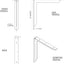 Soporte acero Stockport 2x8x8"