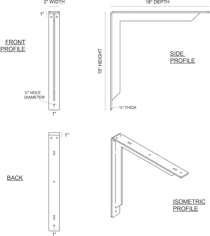 Soporte acero Stockport 2x8x8"