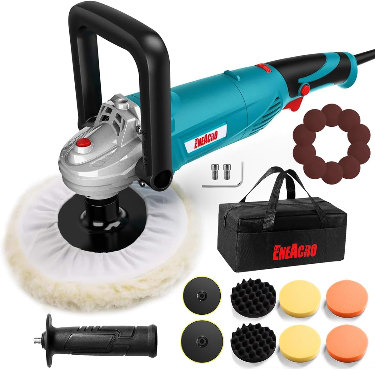 Pulidora automóvil 1600W 7pulg velocidad variable