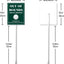 Letrero golf aluminio 8x12" verde impermeable con estaca