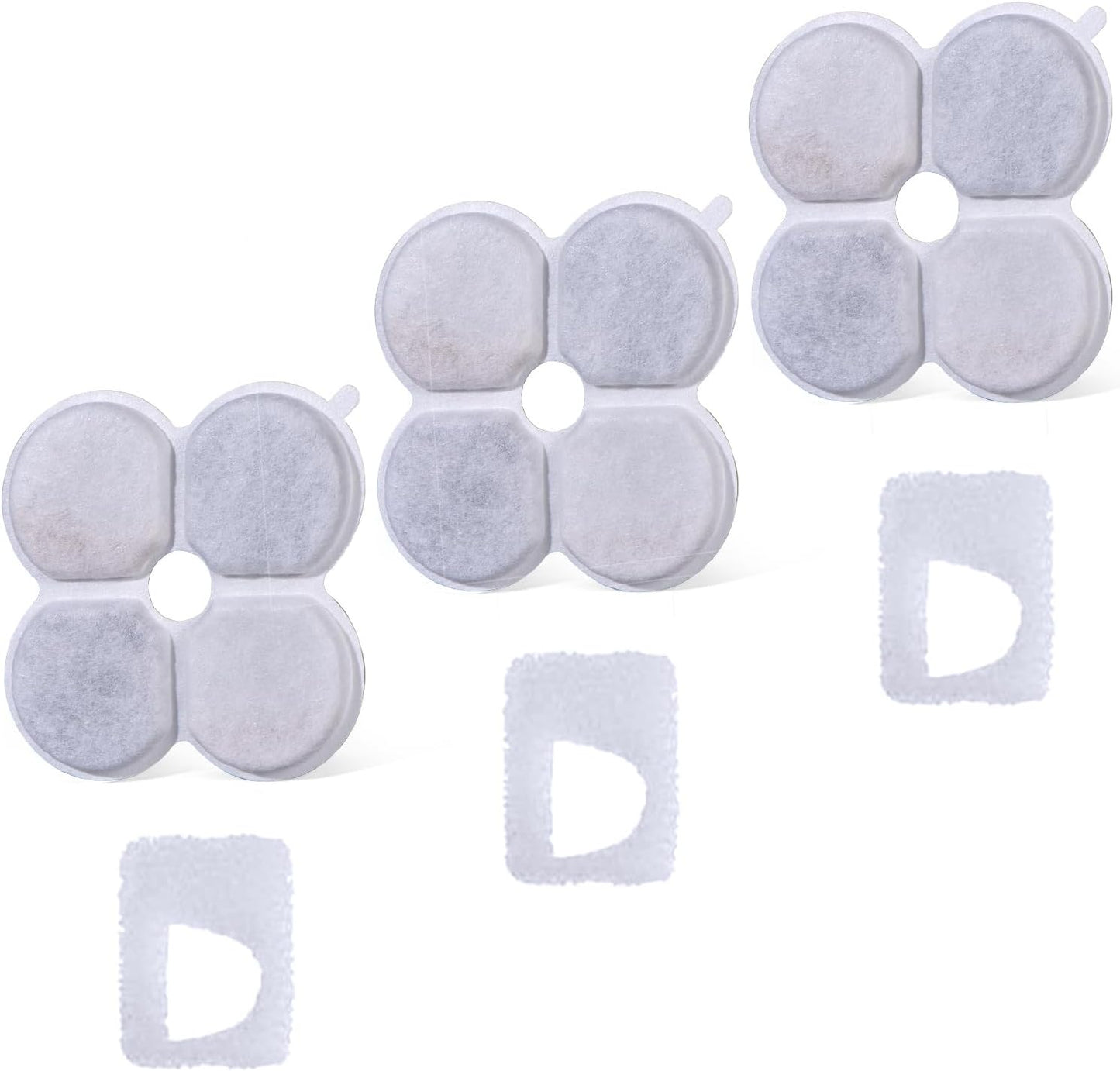 3 Pack Filtros y 3 Pack Esponjas Fuente Agua Perros Grandes