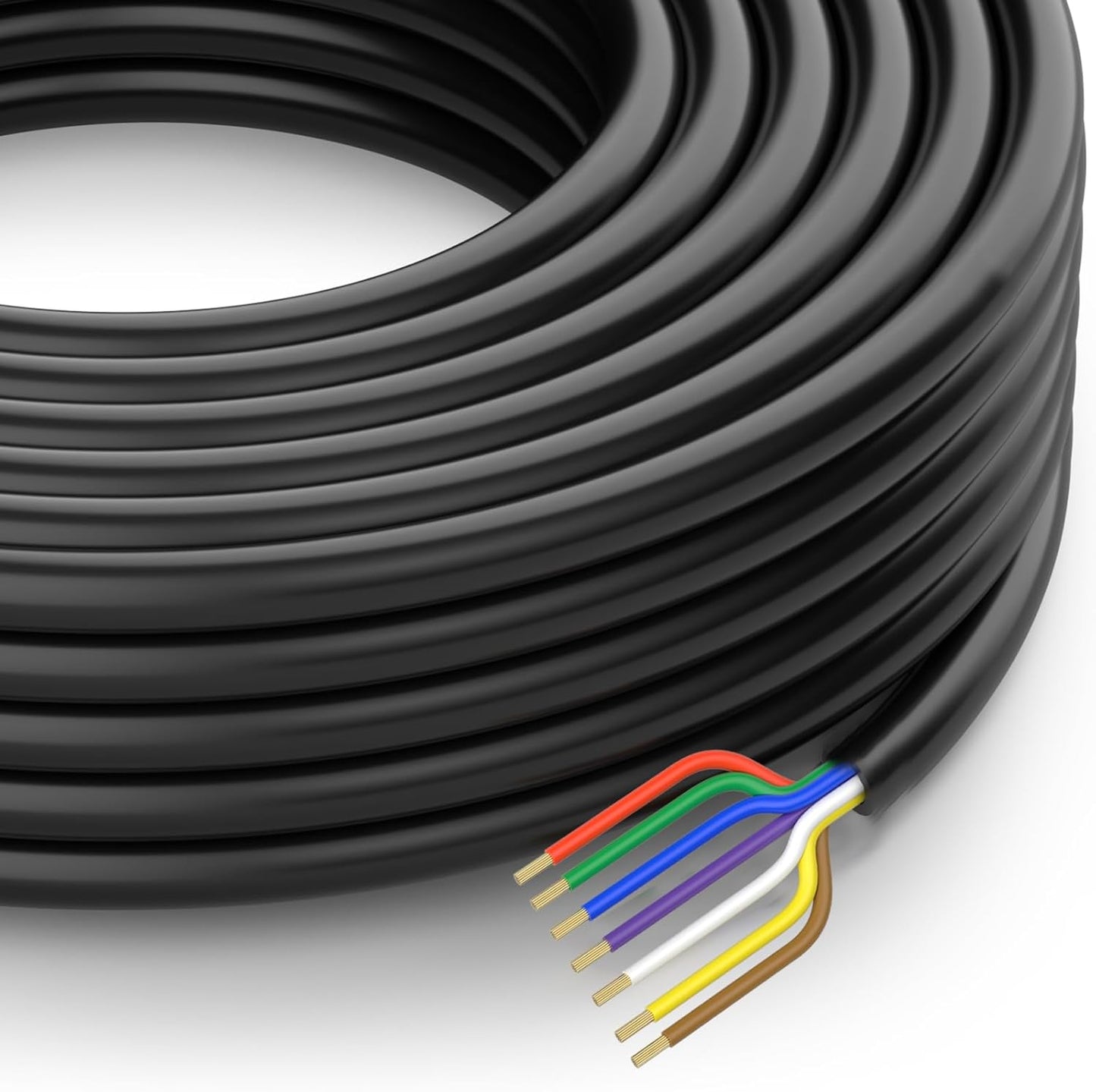 Cable enganche remolque 50pies 14-10AWG 7 vías conector