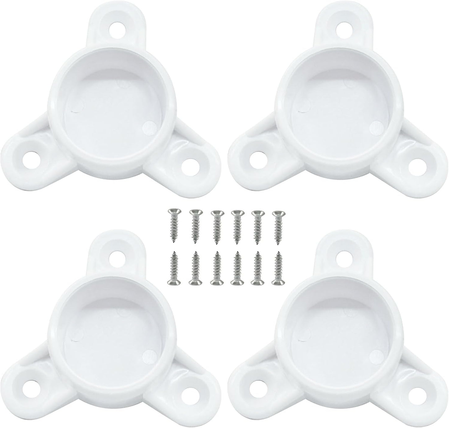 Soporte tubo PVC 3/4 4 Pzas para muebles