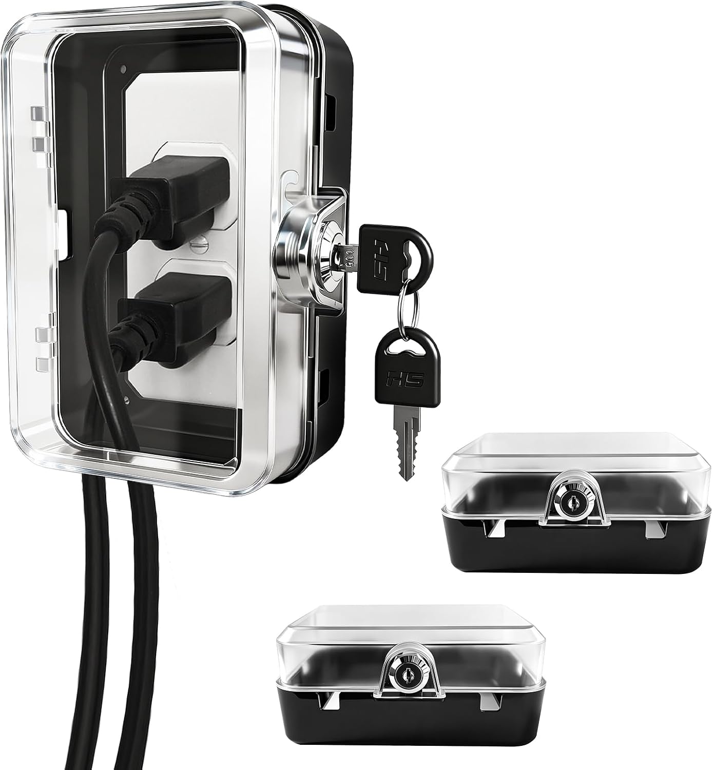 2 Protectores enchufe universal para bebés con más espacio