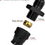 Adaptador 6AN a 3/8" aluminio negro 2 Pzas