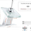 Luz LED 3 colores grifo baño caño cristal cromo