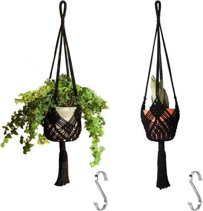 Macetero colgante macramé soporte plantas 8pulg interior