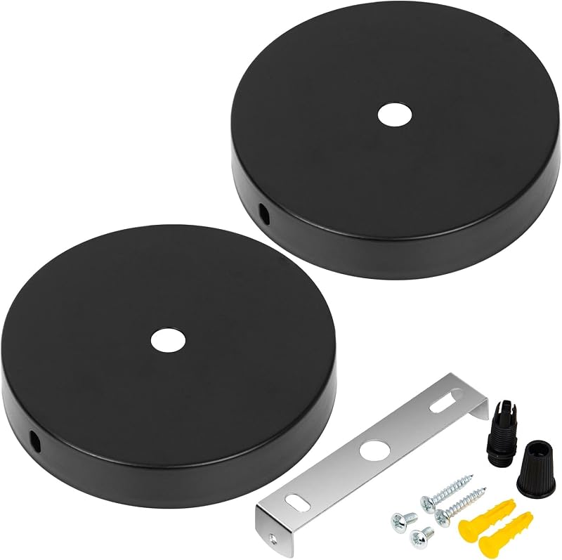 Kit 2 toldos luz techo con accesorios montaje negro 5.9in