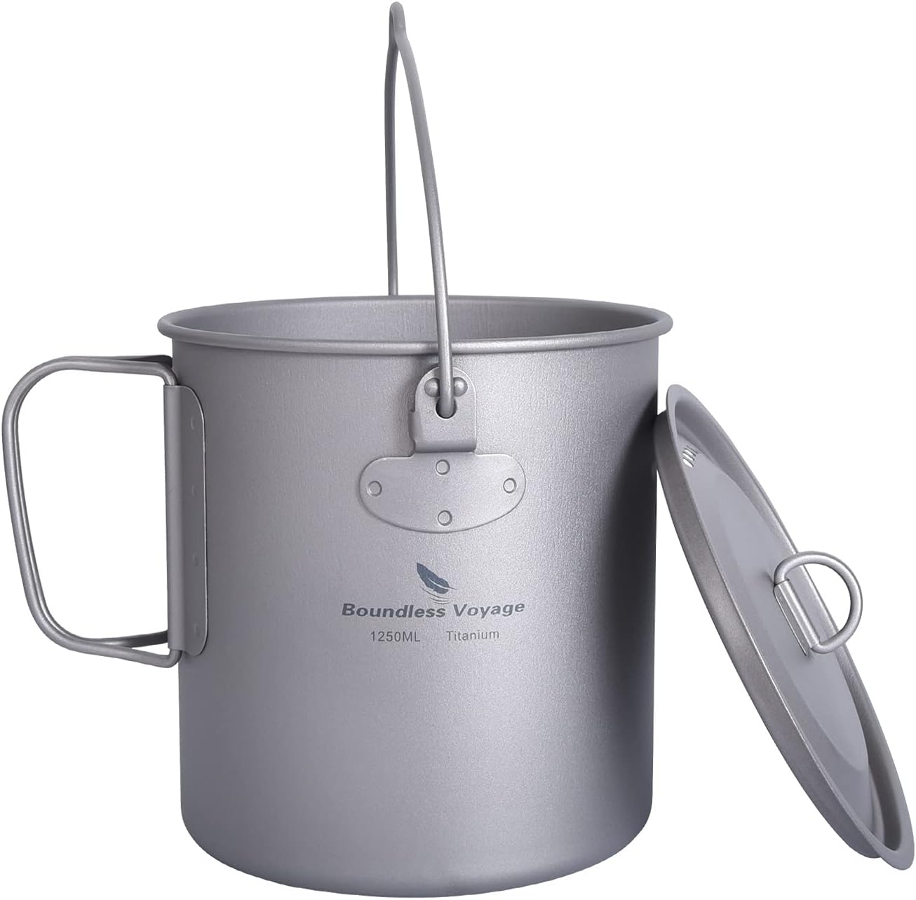 Botella titanio 25.4-98.1oz con tapa plegable camping spork