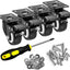 Set 4 ruedas PU 2" sin ruido con freno placa giratoria