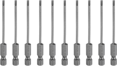 Brocas destornillador acero S2 1/4pulg hex 3pulg largo