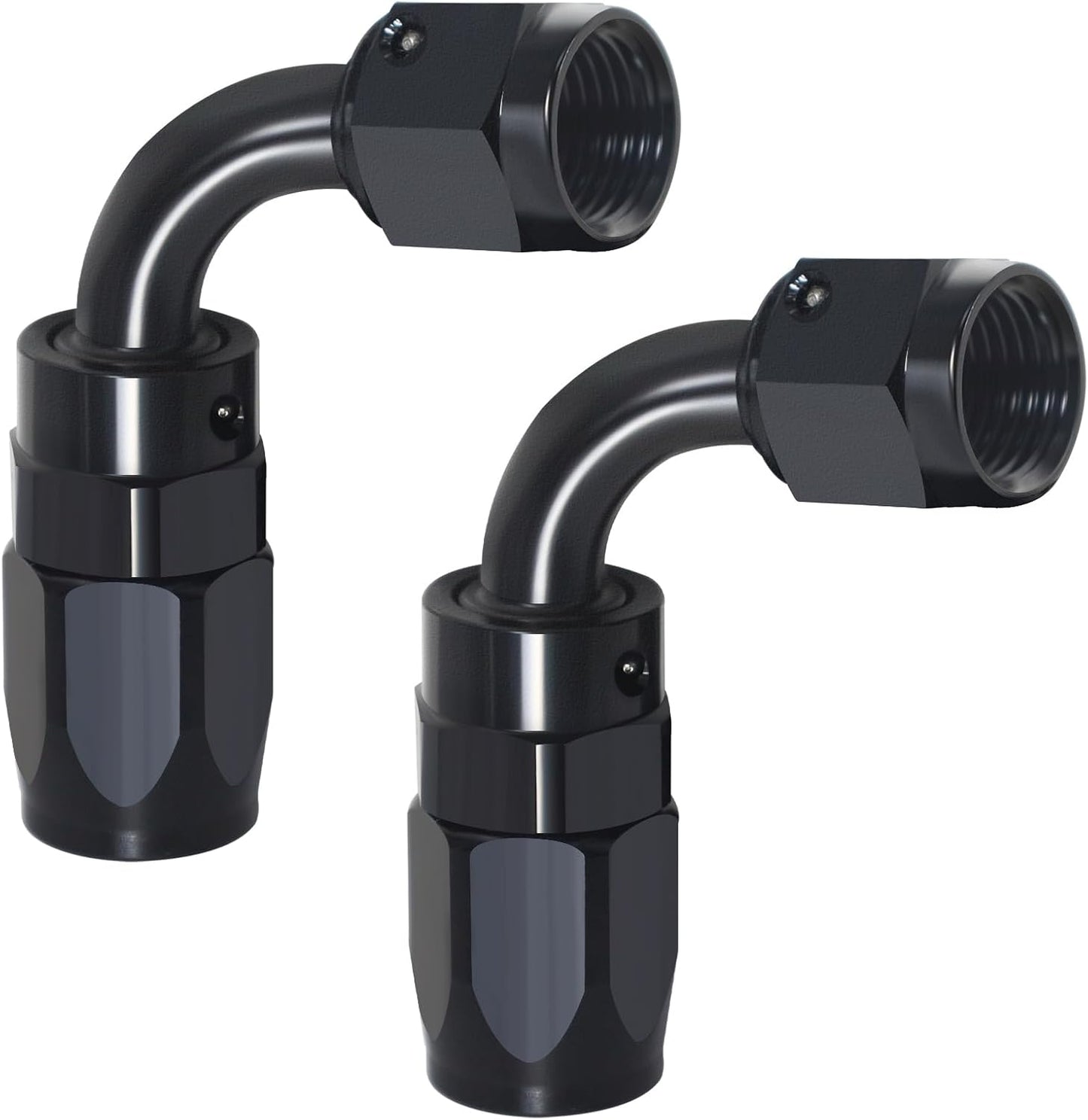Accesorio 6AN 90 grados para manguera CPE negro