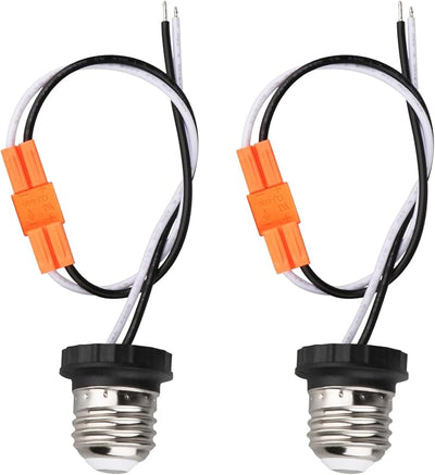 Adaptador enchufe E26 para luz LED techo con cable