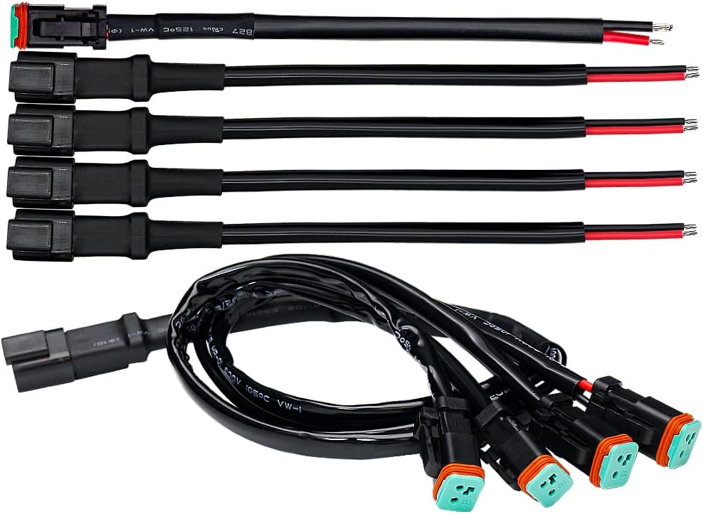 2 Set Conectores DT 2" 35.5" para Luces LED