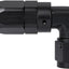 Codo adaptador manguera aluminio negro 90grados