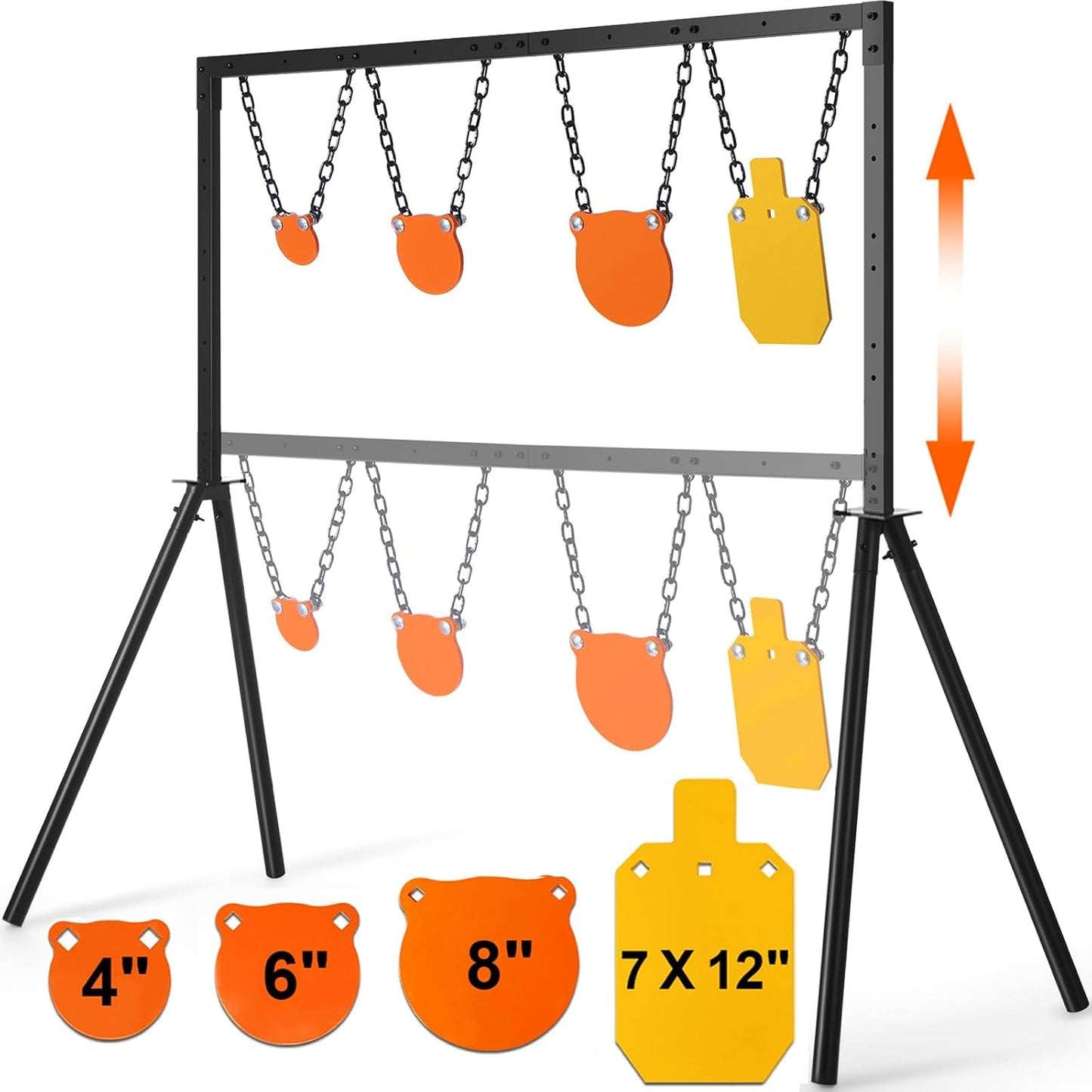 Soporte acero AR500 objetivos rehén 3/8pulg base 2x4 set 10