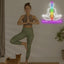 Letrero neón limpieza aura luz led yoga meditación