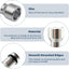 Set 8 Pzas Adaptador Inyector Combustible LS1/LS6 a LS