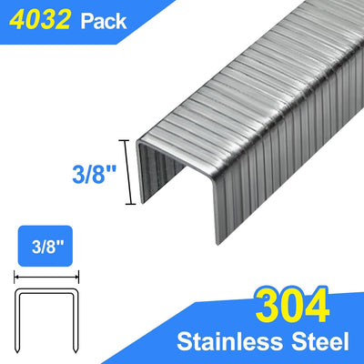 Grapas T/50 acero inox 3/8pulg 4032uds comp