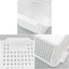 6 Cestas Almacenamiento Plástico Blanco Oficina
