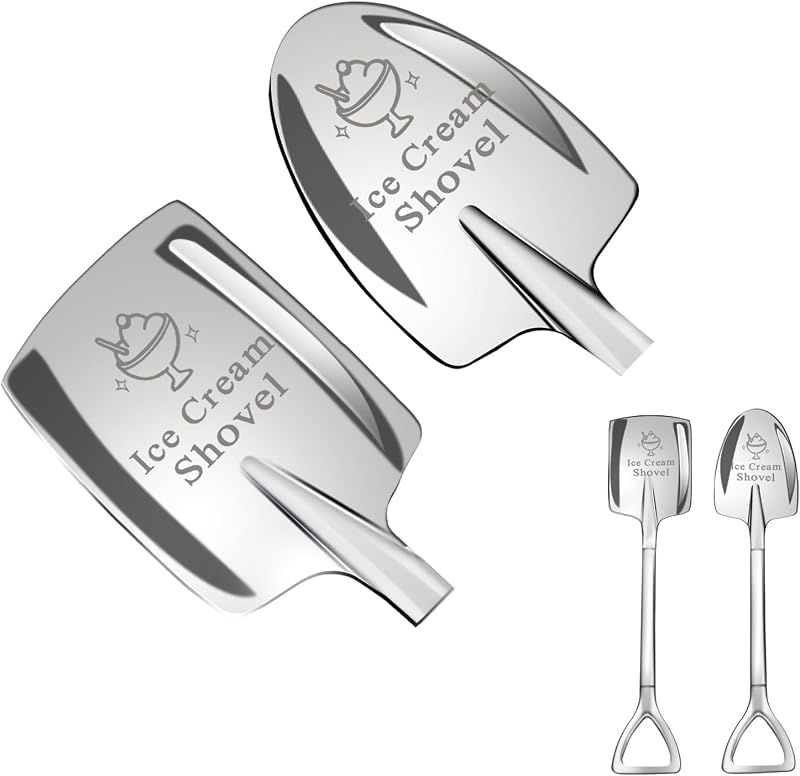 Juego 2 palas helado acero inox 304 cucharas postre