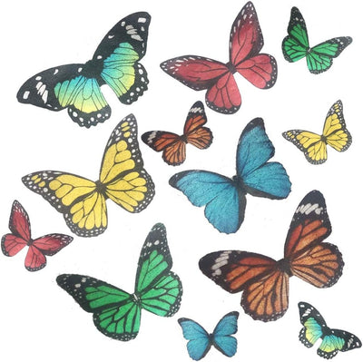 68 Pzas Mariposas Papel Comestible para Pasteles Cupcakes