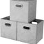 Cubos tela plegables 10.5x10.5x11" gris y blanca