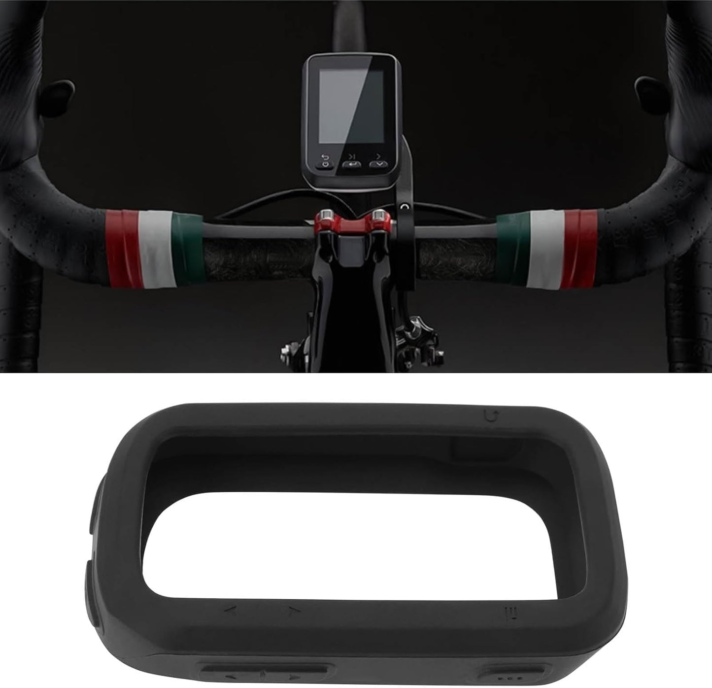 Funda silicona para GPS bicicleta negro
