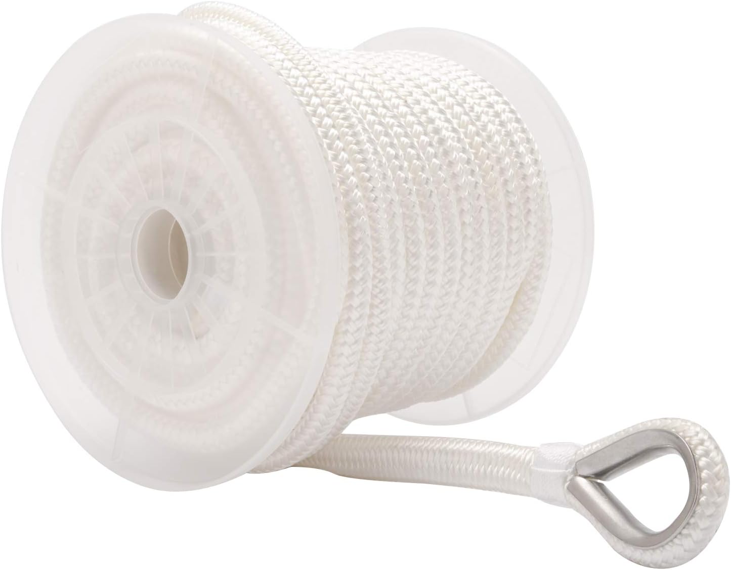 Cuerda anclaje doble trenza 1/2" 50ft guardacabo inox