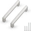 12 Manijas Acero Inox para Gabinetes Níquel Satinado 4pulg