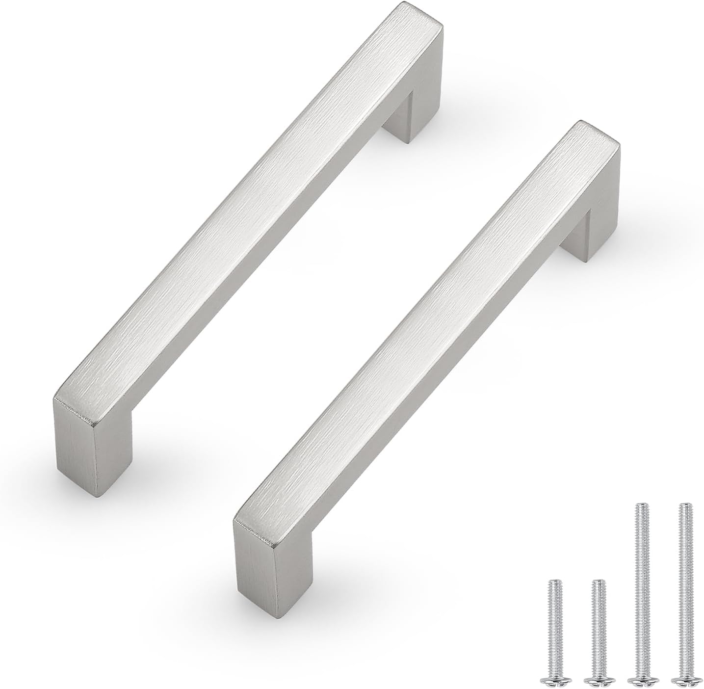 12 Manijas Acero Inox para Gabinetes Níquel Satinado 4pulg