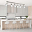 Kit 6 luces níquel cepillado para cocina isla comedor
