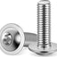Tornillos cabeza botón M6 acero inox 18-8 brillante set 25