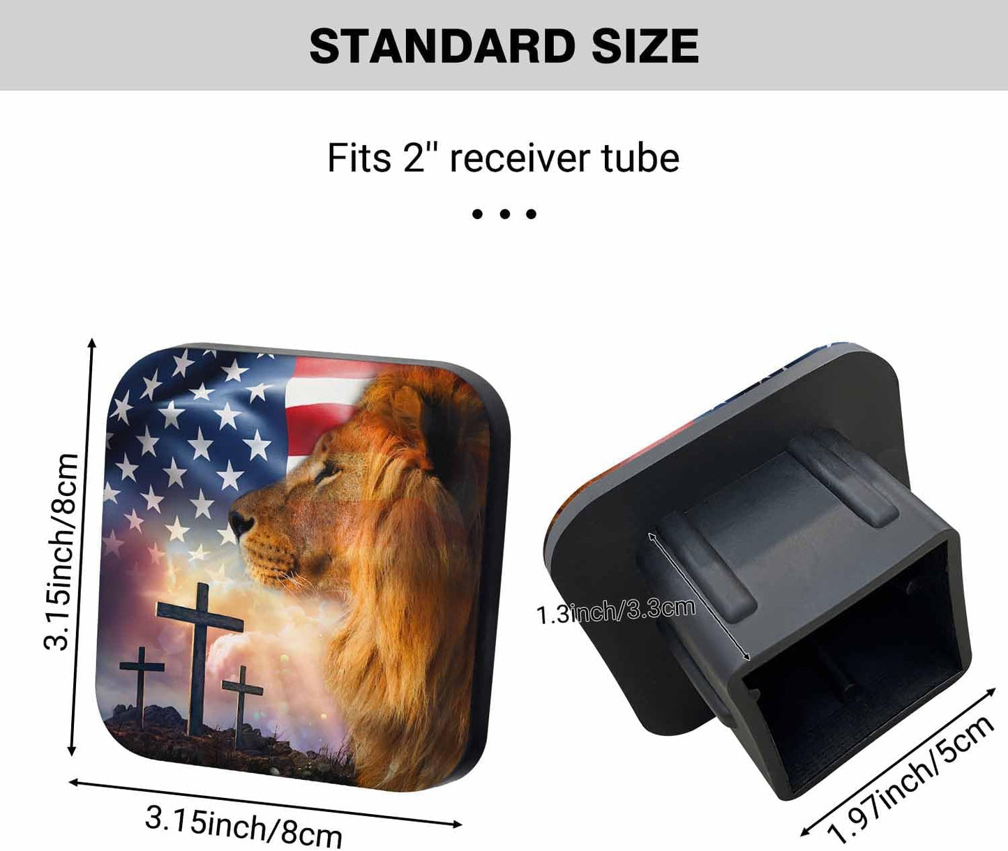 Cubiertas enganche remolque con cruz bandera 5.1cm TSHOUJV