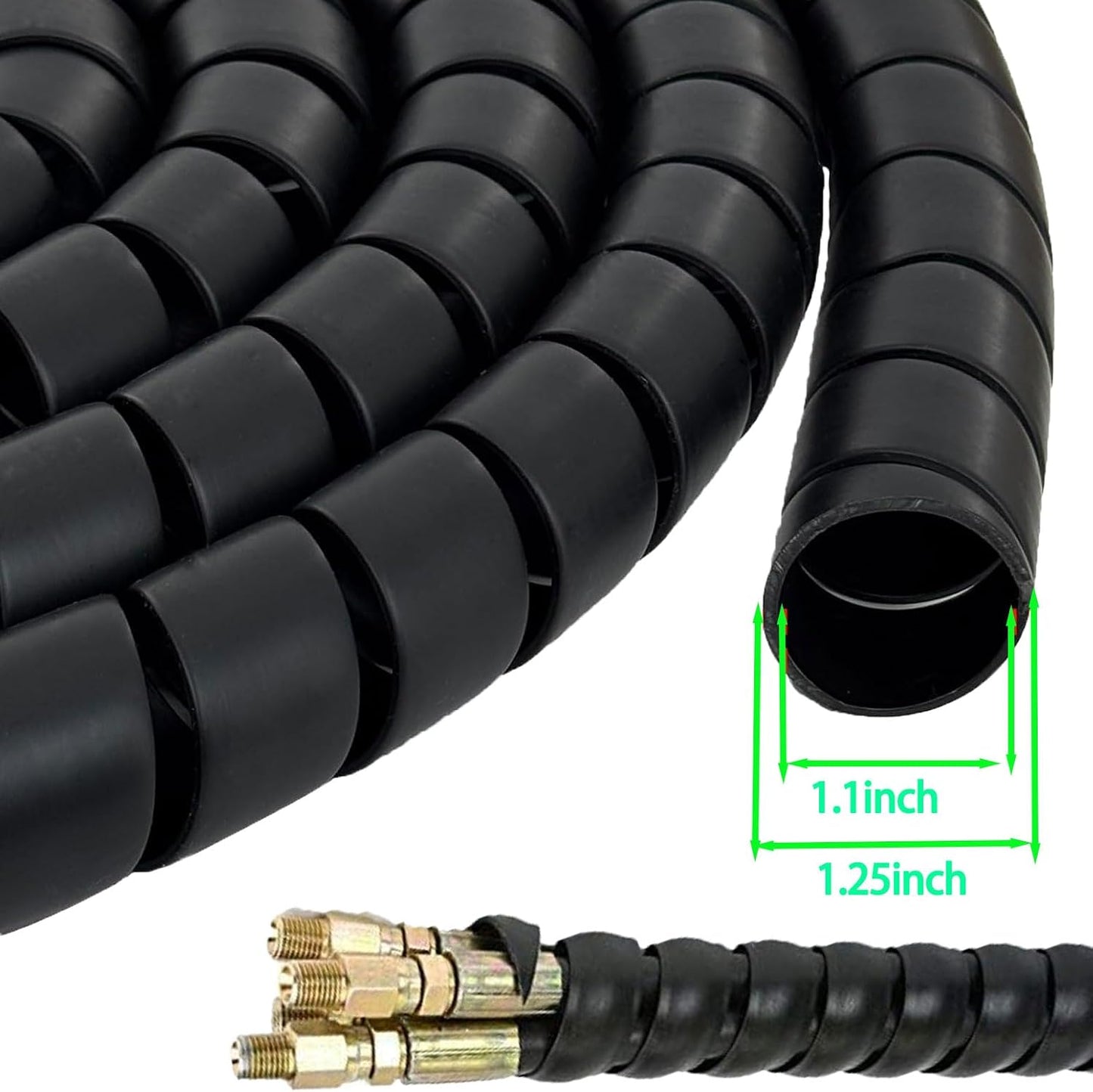 Protector cable espiral 1.25pulg x10ft precortado seguro