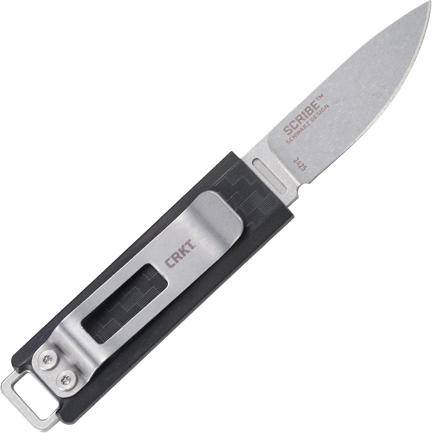Cuchillo EDC hoja fija mango termoplástico negro