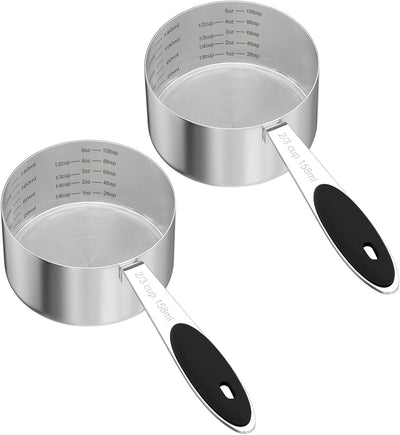 2 Pzas Cuchara Medidora Acero Inox 158ml para Mascotas