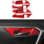 4 Pzas Cubierta Manija Puerta ABS Rojo Toyota RAV
