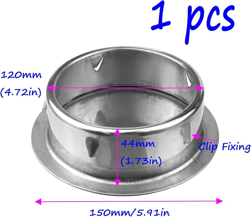 Tapa en T de metal 5pulg para secadora reutilizable