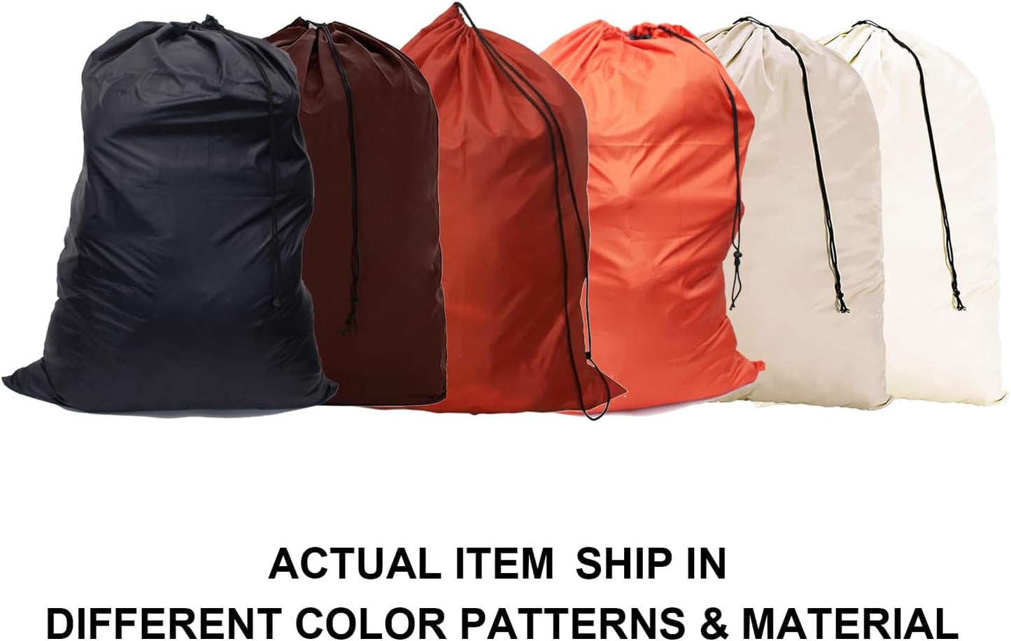 6 Pzas Bolsas Lavandería Viaje 30x40" Varios Colores